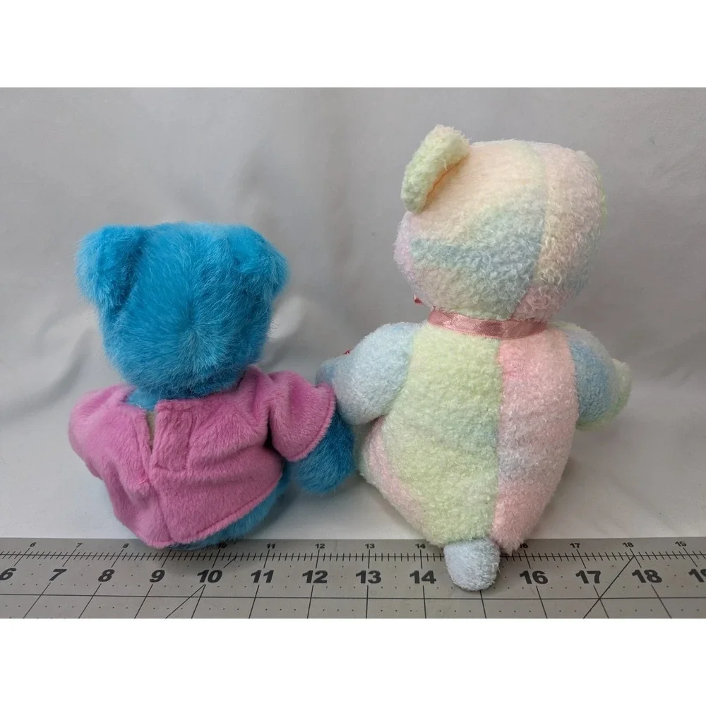 GAC Valentines Bear Plush Lot 1998 Hearts Kiss 8 9 Inch Stuffed Animal‎ Toy